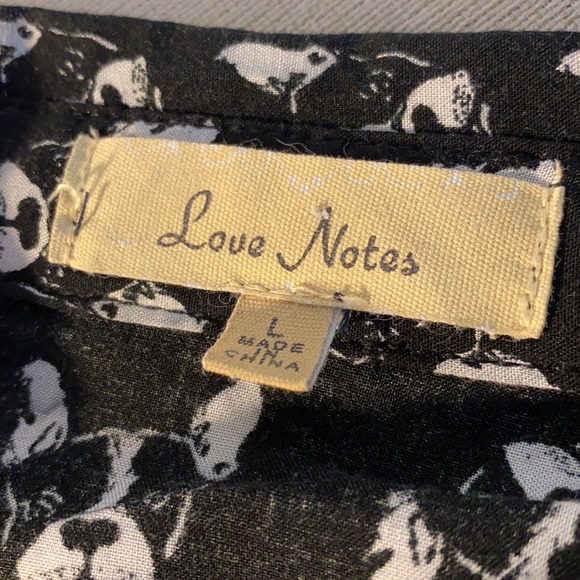 Bull dog print button-up tie off top - Picture 11 of 15